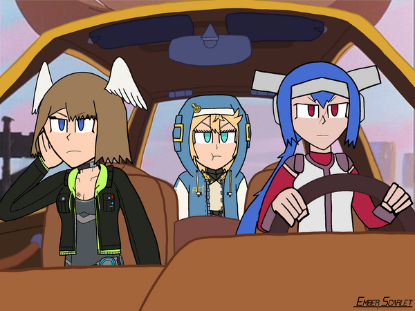Roadtrip Troubles Starring Bridget, Eunie, and Lea (Meme Redraw) (12-30-2023)