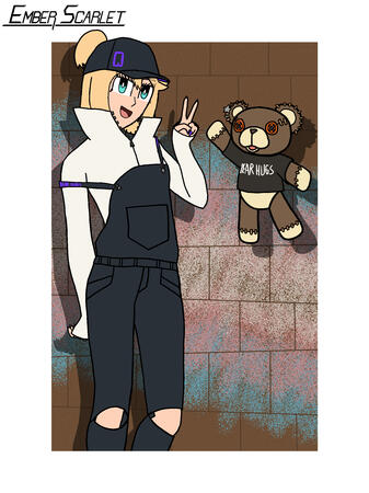 Bridget in her Streetwear Design from the Streetwear-themed Guilty Gear Pop Up Shop (02-22-2024)