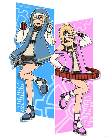 Bridget and Brendan (for context, Bridget alongside my own take on Bridget&#39;s unseen older twin brother) (10-26-2024)