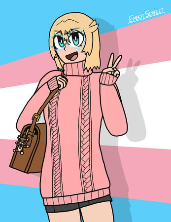 An artwork of Bridget from Guilty Gear dressed in her outfit from the OIOI Pop Up Shop!